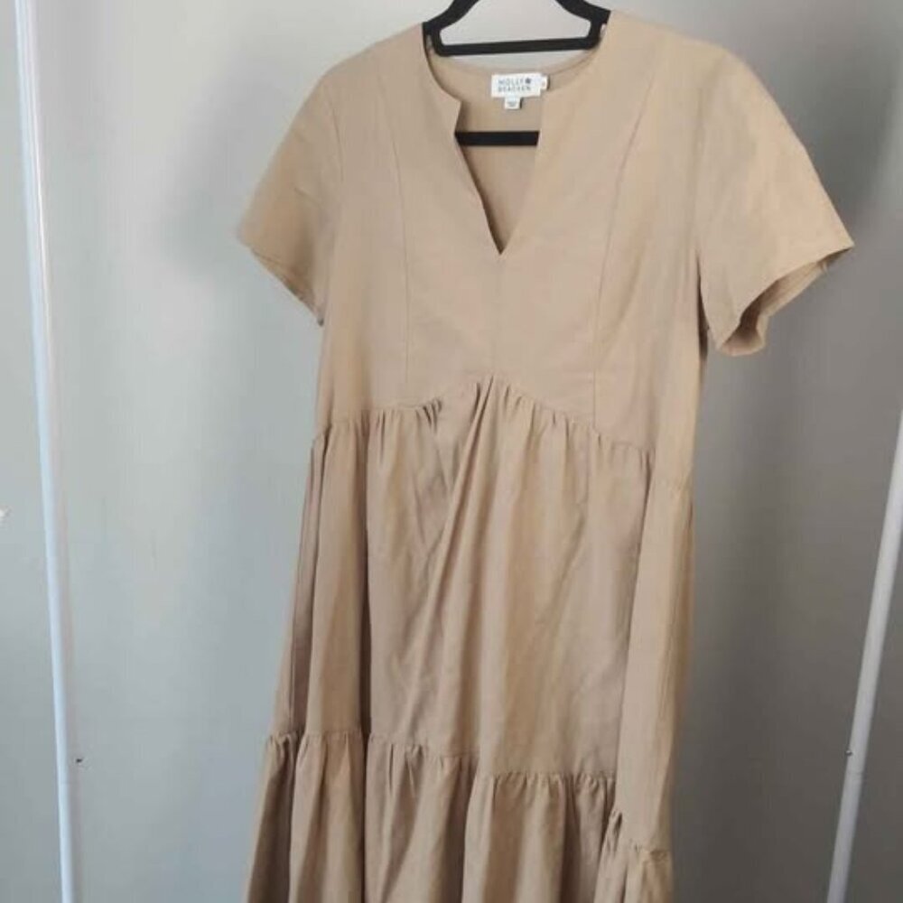 Molly Bracken V-Neck short sleeve Coton blend dress SIze XS - Picture 6 of 7